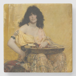 Salomé (Vrouw Portrait) (door Henri Regnault) Stenen Onderzetter