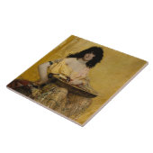 Salomé (Vrouw Portrait) (door Henri Regnault) Tegeltje (Zijkant)