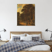 Salomon Rombouts - Boslandschap met bos... Canvas Afdruk (Insitu (Slaapkamer))