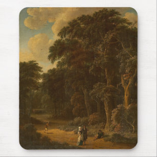Salomon Rombouts - Boslandschap met bos... Muismat