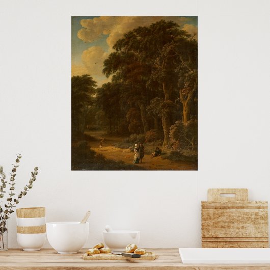 Salomon Rombouts - Boslandschap met bos... Poster (Keuken)