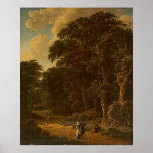 Salomon Rombouts - Boslandschap met bos... Poster (Voorkant)
