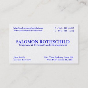 SALOMON ROTHSCHILD VISITEKAARTJE