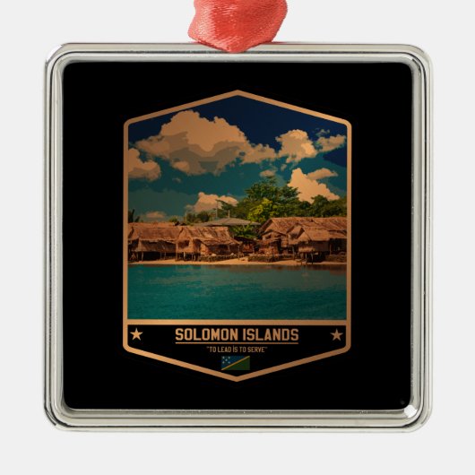 Salomoneilanden Metalen Ornament (Voorkant)