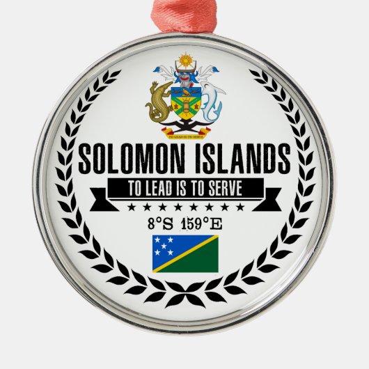 Salomoneilanden Metalen Ornament (Voorkant)