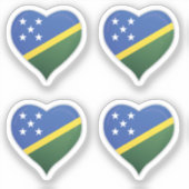 Salomonseilanden houden van Flag Pride Heart stick Sticker (Voorkant)