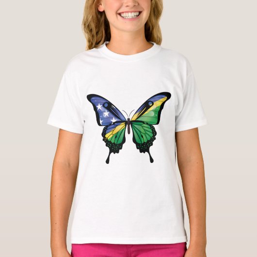 Salomonseilanden Swallowtail Vlinder Vlag T-shirt (Voorkant)