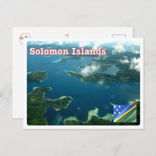 Salomonseilanden - Uitzicht vanuit de lucht - Briefkaart (Voorkant / Achterkant)