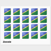 Salomonseilanden vierkante glossy vlag sticker (Vel)