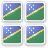 Salomonseilanden vierkante glossy vlag sticker (Voorkant)