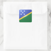 Salomonseilanden vierkante glossy vlag vierkante sticker (Tas)