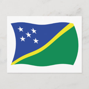 Salomonseilanden Vlag Ansichtkaart Briefkaart