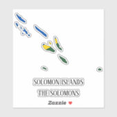 Salomonseilanden Vlag Charmante Patriottische Kaar Sticker (Vel)