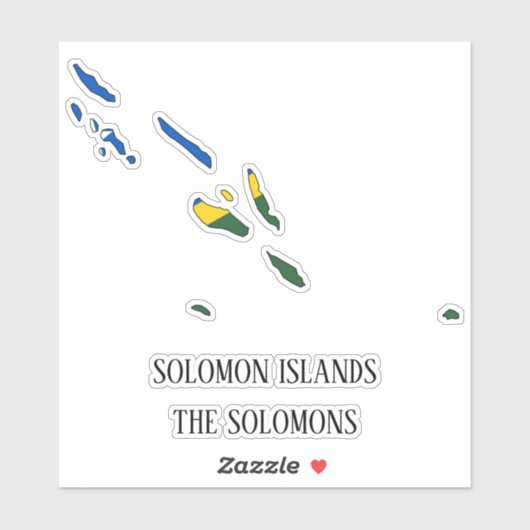 Salomonseilanden Vlag Charmante Patriottische Kaar Sticker (Vel)