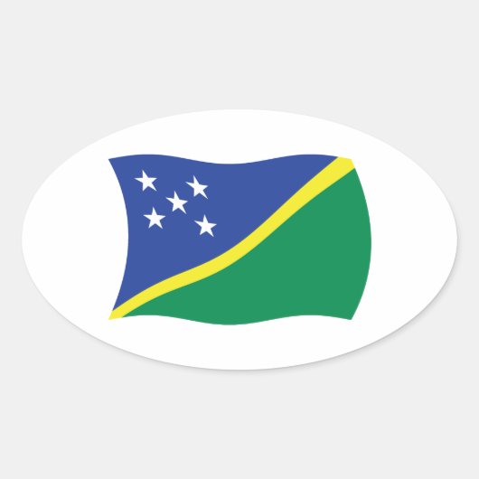 Salomonseilanden Vlag Sticker (Voorkant)