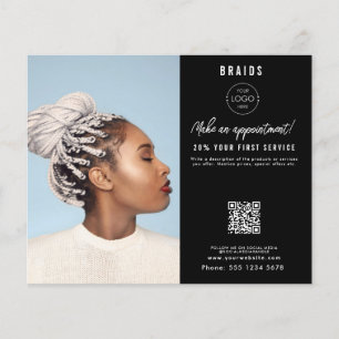 Salon Afspraak Haar Vlechten Zakelijk Logo Flyer