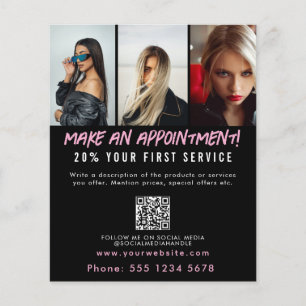 Salon Afspraak Hair Make-up Nails Business Flyer