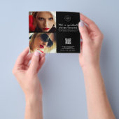 Salon Afspraak Hair Make-up Nails Business Logo Flyer (Hand)