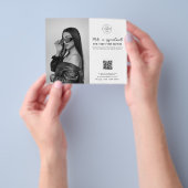 Salon Afspraak Hair Make-up Nails Business Logo Flyer (Hand)