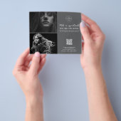 Salon Afspraak Hair Make-up Nails Business Logo Flyer (Hand)