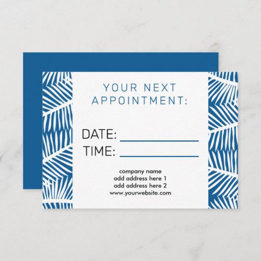 Salon Afspraak Herinnering Kaart (Voorkant / Achterkant)