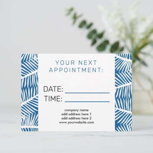 Salon Afspraak Herinnering Kaart (Staand voorkant)