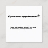 Salon Afspraak Herinnering, Roze Retro Sterren Afsprakenkaartje (Achterkant)