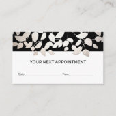 Salon Afspraak Herinnering Zwart-wit Afsprakenkaartje (Voorkant)