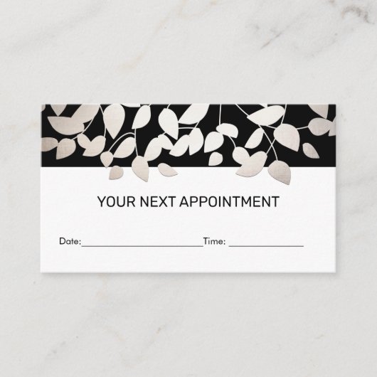 Salon Afspraak Herinnering Zwart-wit Afsprakenkaartje (Voorkant)