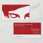 salon - afsprakenkaart emo glitter afsprakenkaartje (Voorkant / Achterkant)