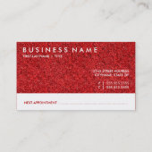 salon - afsprakenkaart emo glitter afsprakenkaartje (Achterkant)