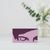 salon afsprakenkaart : emo-stijl afsprakenkaartje (Staand voorkant)