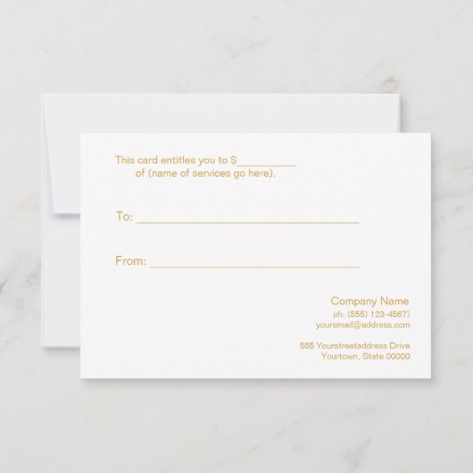 Salon and Spa Aqua Blue Glass Cadebewijs (Achterkant)