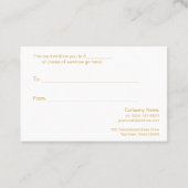 Salon and Spa Aqua Blue Glass Cadebewijs Visitekaartje (Achterkant)