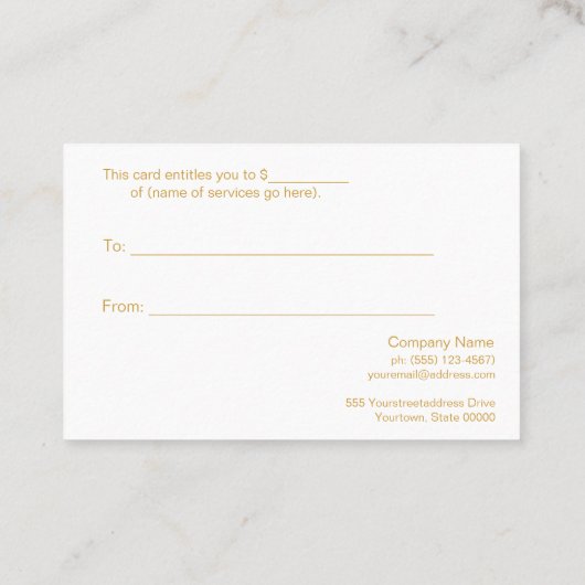 Salon and Spa Aqua Blue Glass Cadebewijs Visitekaartje (Achterkant)