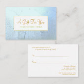 Salon and Spa Aqua Blue Glass Cadebewijs Visitekaartje (Voorkant / Achterkant)