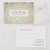 Salon and Spa Faux Gold Leaf Paper Kortingskaartje (Voorkant / Achterkant)