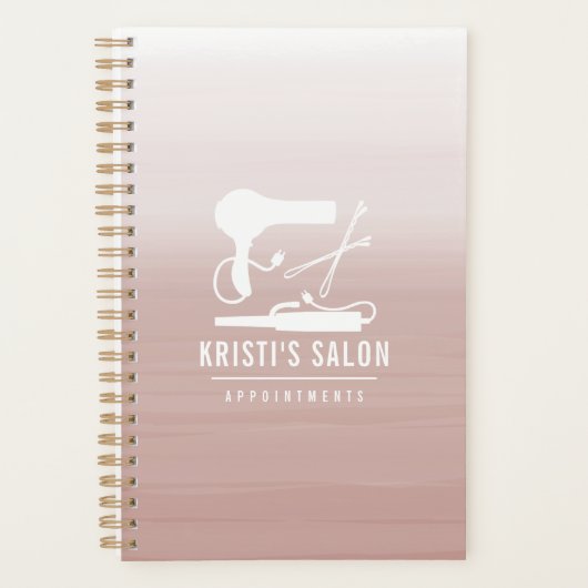 Salon Appointment Blush Waterverf Ombre Planner (Voorkant)