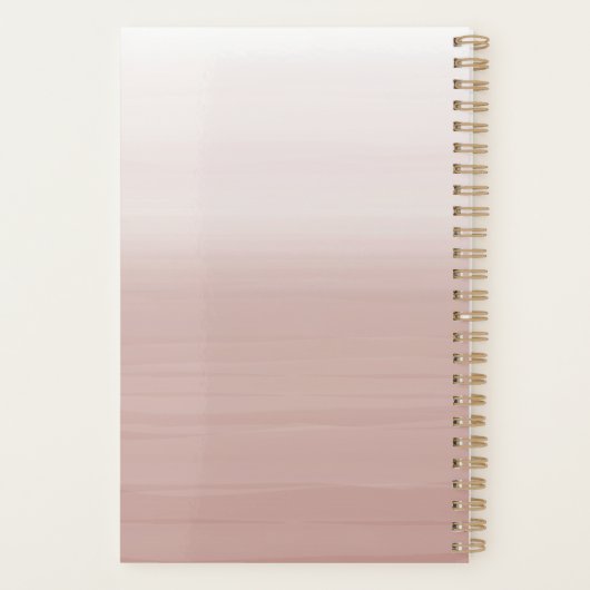 Salon Appointment Blush Waterverf Ombre Planner (Achterkant)