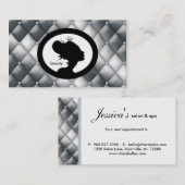 Salon Appointment Card Crown Woman Silhouette Afsprakenkaartje (Voorkant / Achterkant)