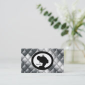 Salon Appointment Card Crown Woman Silhouette Afsprakenkaartje (Staand voorkant)