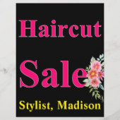 Salon Barber Haircut Posters Promotional Flye Flyer (Voorkant)