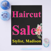 Salon Barber Haircut Posters Promotional Flye Flyer (Enkel)