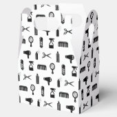 Salon & Barber Hairdresser Pattern CUSTOM COLOR Bedankdoosjes (Geopend)