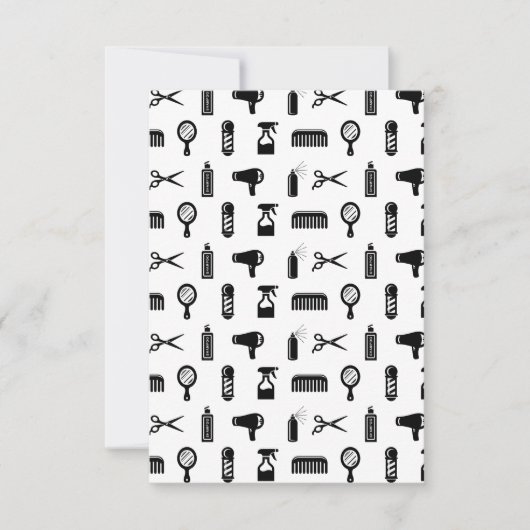 Salon & Barber Hairdresser Pattern CUSTOM COLOR Bedankkaart (Voorkant)