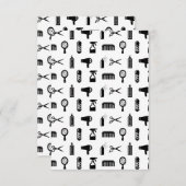 Salon & Barber Hairdresser Pattern CUSTOM COLOR Bedankkaart (Voorkant / Achterkant)