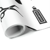 Salon & Barber Hairdresser Pattern CUSTOM COLOR Cadeaupapier (Rol Hoek)