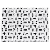 Salon & Barber Hairdresser Pattern CUSTOM COLOR Groot Cadeauzakje (Voorkant)