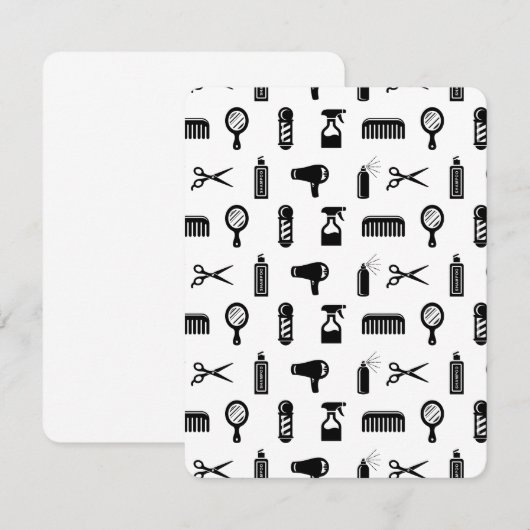 Salon & Barber Hairdresser Pattern CUSTOM COLOR Kaart (Voorkant / Achterkant)