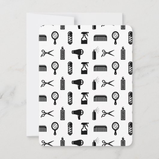 Salon & Barber Hairdresser Pattern CUSTOM COLOR Kaart (Voorkant)